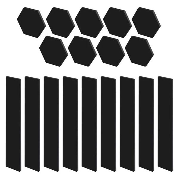 Emos GoSmart Lines fekete, 9 részből álló, 34 W, RGBIC dimmelhető, WiFi LED lámpa