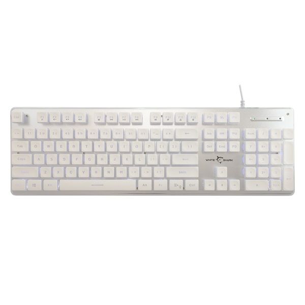 White Shark GK-003241W-US Tachi US fehér gamer billentyűzet