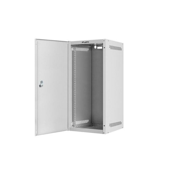 Lanberg WF10-2312-00S 10" 12U SZÉL:280mm MÉLY:310mm MAG:603mm lapraszerelt fémajtós szürke fali rack szekrény
