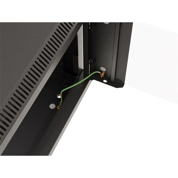 Lanberg WF03-5309-10B 19" 9U SZÉL:540mm MÉLY:350mm MAG:500mm lapraszerelt üvegajtós fekete fali rack szekrény