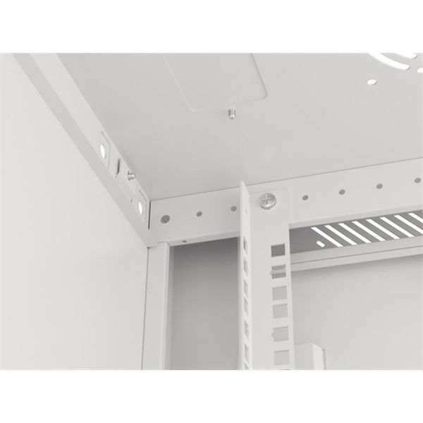 Lanberg WF01-6415-10S 19" 15U SZÉL:600mm MÉLY:450mm MAG:774mm lapraszerelt üvegajtós szürke fali rack szekrény