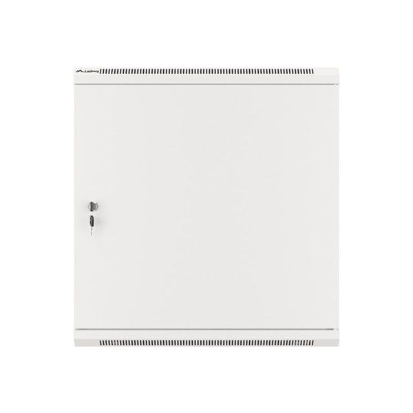 Lanberg WF01-6412-00S 19" 12U SZÉL:600mm MÉLY:450mm MAG:645mm lapraszerelt fémajtós szürke fali rack szekrény