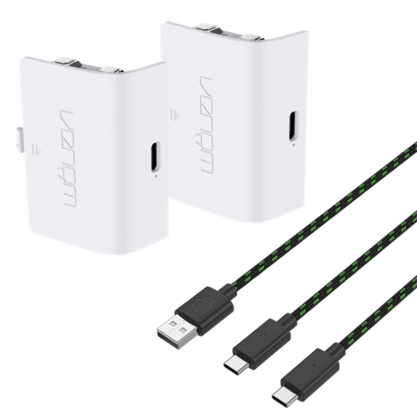 Venom VS2872 Xbox Series X|S Xbox One fehér akkucsomag (2 db) + 3 m töltőkábel