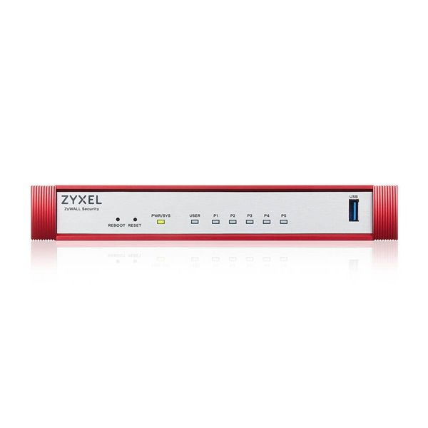 ZyXEL USGFLEX50HP 4xGbE LAN/DMZ 1xGbE PoE+ LAN 1xUSB port Tűzfal + 1 év Entry Defense Pack