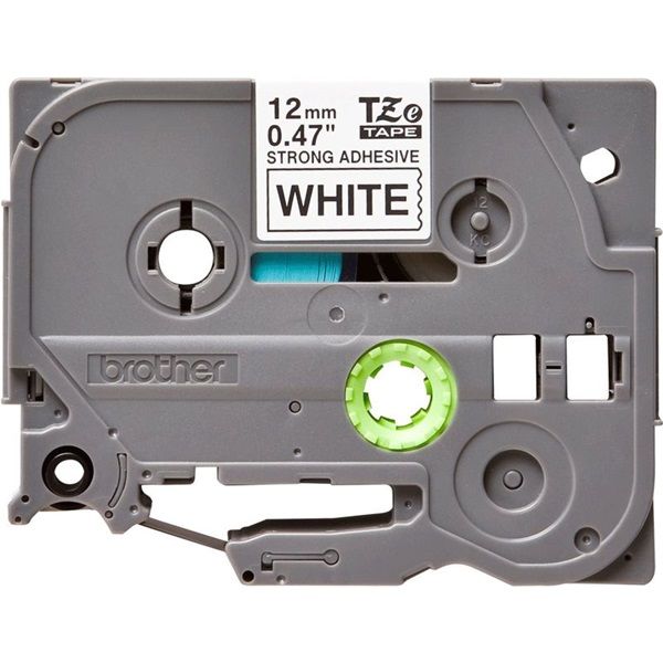 Brother TZe-S231 0.47&quot; 12mmx8m fehér/fekete erős tapadású szalag
