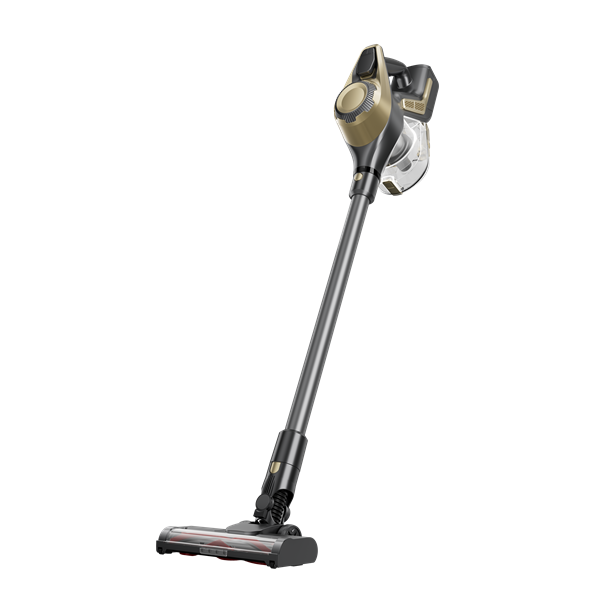 TOO-CVC-X5 Pro-BG fekete-arany akkumulátoros álló porszívó 250W BLDC, 23kPa, 0,8 liter, elektromos kefe, Self standing