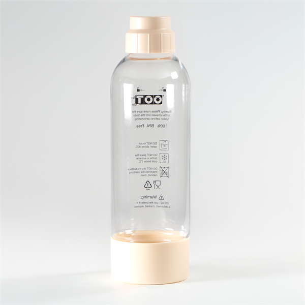 TOO SODA BOTTLE-M-100-B Újrafelhasználható bézs BPA mentes palack szódagéphez, 1 literes