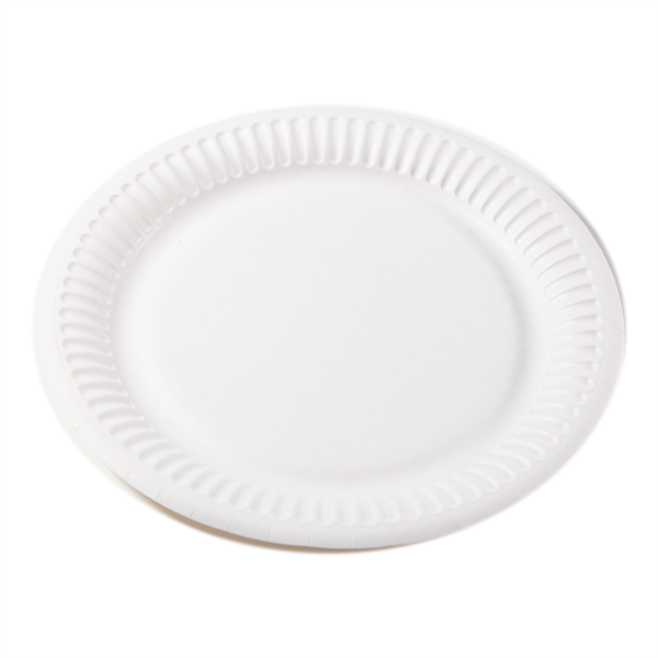 IRIS Fehér papír tányérok 18 cm átmérőjű, 20db/csomag