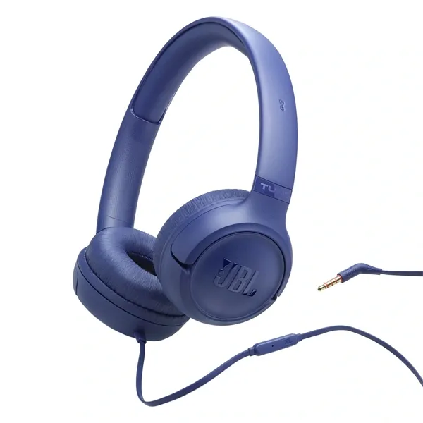 JBL T530 vezetékes kék mikrofonos fejhallgató