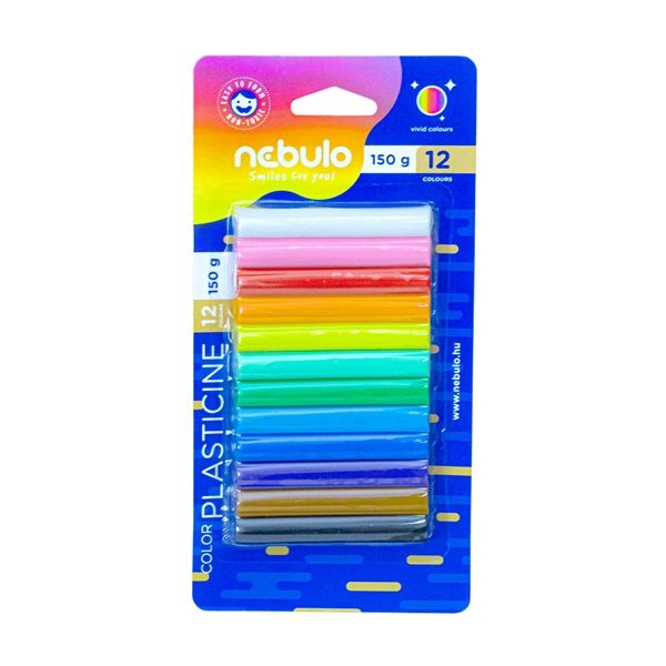 Nebulo 150 g 12 db színes gyurma készlet