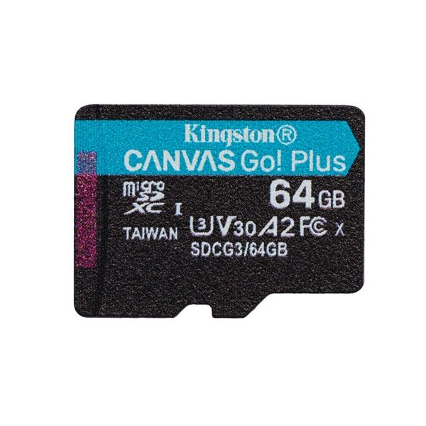 Kingston 64GB SD micro Canvas Go! Plus (SDXC Class 10  UHS-I U3) (SDCG3/64GBSP) memóriakártya