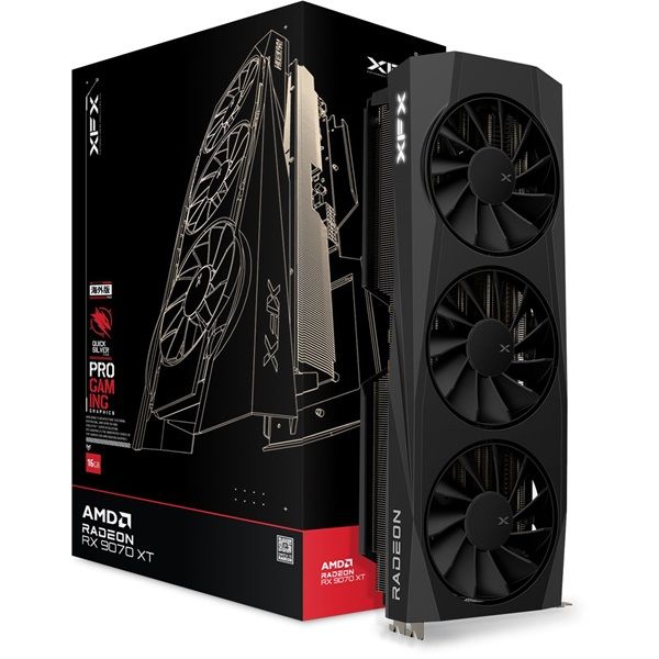 XFX Quicksilver Radeon RX 9070XT Gaming Edition AMD 16GB GDDR6 256bit PCIe videókártya