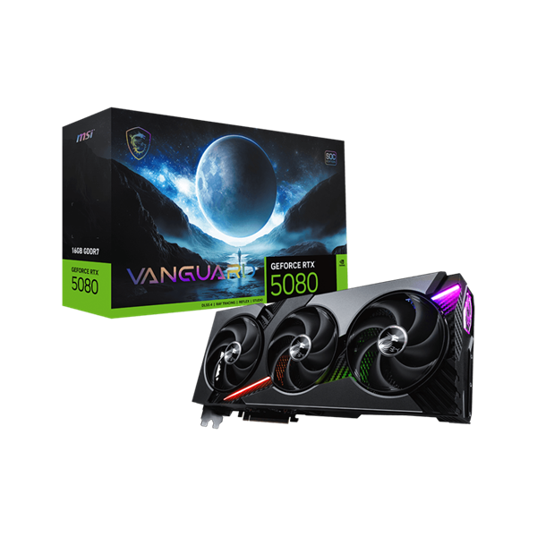 MSI RTX 5080 Vanguard SOC nVidia 16GB DDR7 PCIe videókártya