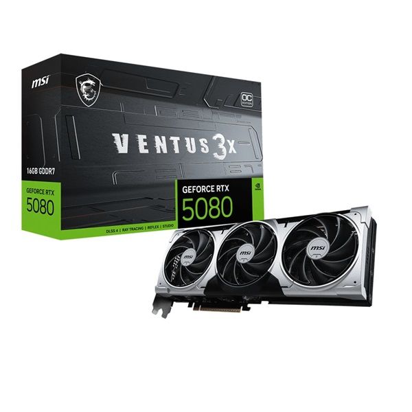 MSI RTX 5080 16G VENTUS 3X OC PLUS nVidia 16GB GDDR7 256bit PCIe videókártya