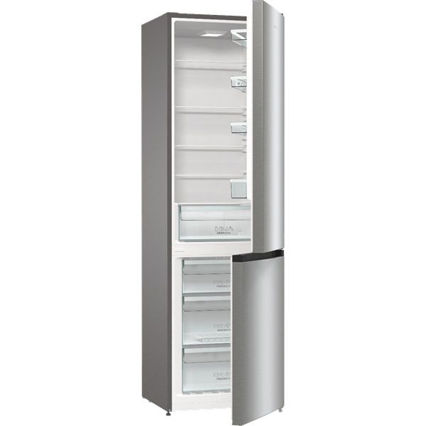 Gorenje RK6202ES4 inox, alulfagyasztós, Hűtő:239L, Fagyasztó:110L, FrostLess hűtőszekrény