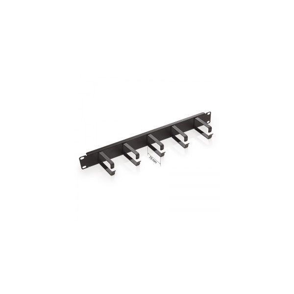 KE-Line 19" 1U fém patch rendező panel 73 mm-es gyűrűkkel