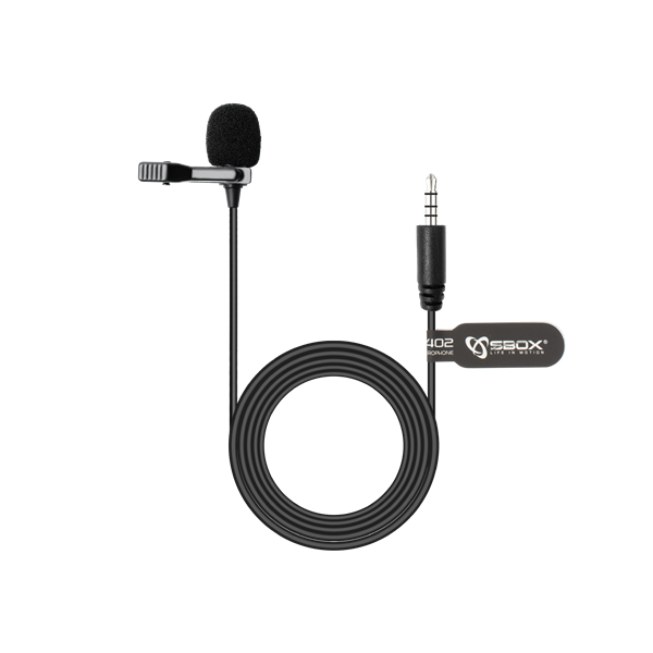 SBOX PM-402 Csiptethető mikrofon, 3.5 mm