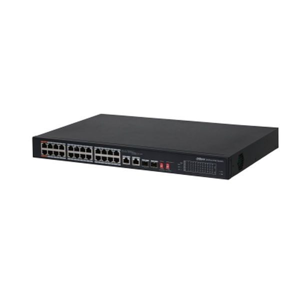 Dahua PFS3226-24ET-240 24x 10/100 (PoE 240W)+2x 100/1000 Uplink/SFP combo Uplink PoE switch