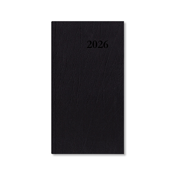 Period Standard 2026 álló fekete műbőr zsebnaptár