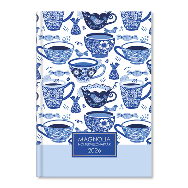 Period Magnólia Coffeetime 2026 B6 napi beosztású női tervező határidőnapló