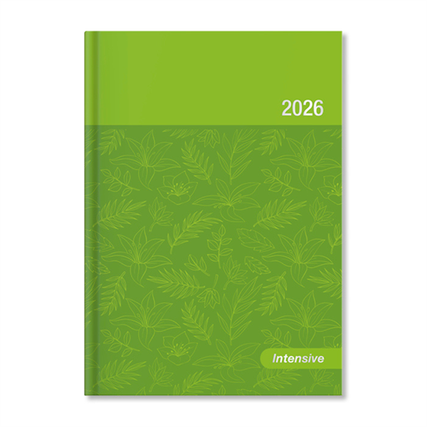 Period Intensive 2026 B6 heti beosztású zöld lakk határidőnapló