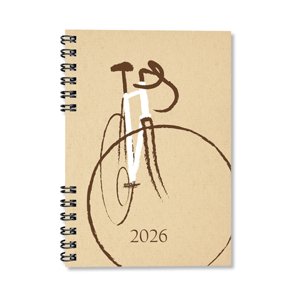 Period Eco Bicycle 2026 A5 heti beosztású spirálos határidőnapló