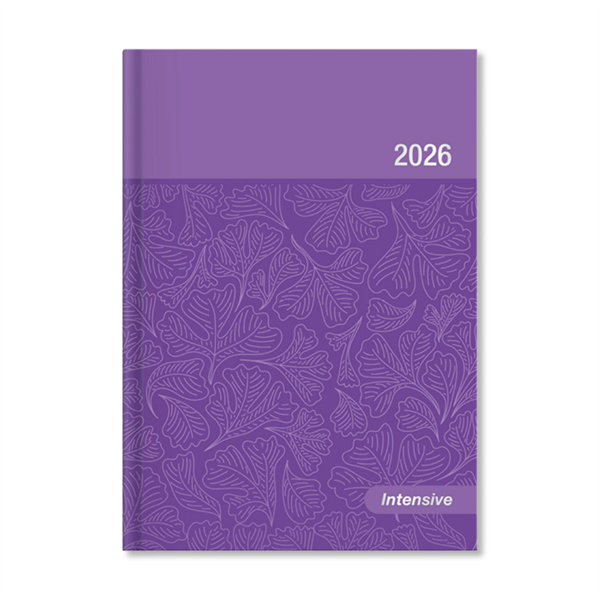 Period Intensive 2026 A5 napi beosztású lila lakk határidőnapló