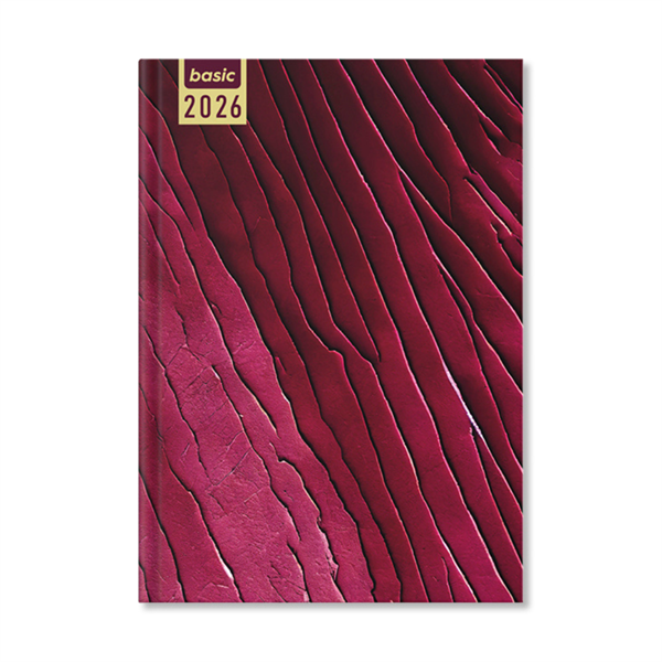 Period Basic Purple 2026 A5 napi beosztású határidőnapló