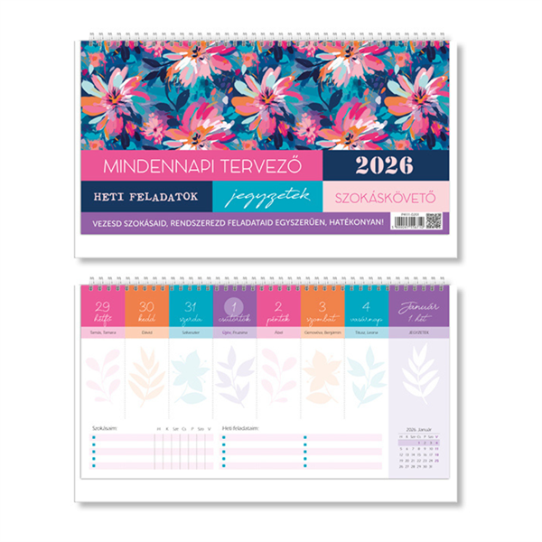 PD Mindennapi tervező 2026 asztali naptár