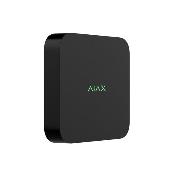 Ajax NVR DC BL 8 csatornás fekete NVR, H264/H265, ONVIF, alacsony feszültségű tápellátással