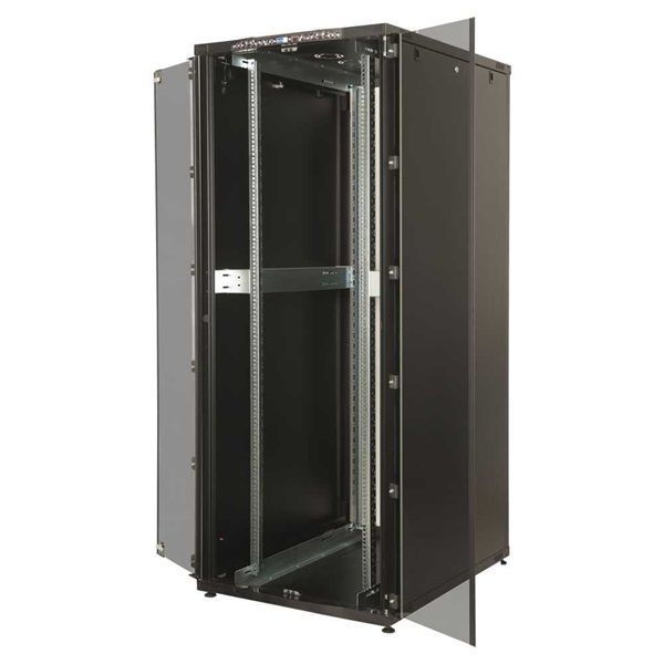 Lande LN-CS42U8010-BL CS 19" 42U 800x1000 fekete szerver szekrény