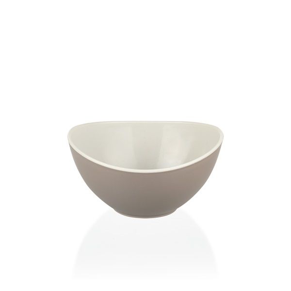 IRIS L-00468 dupla színű tál 450ml, zöld, szürke, beige