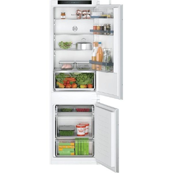 Bosch KIV86VSE0, alulfagyasztós, beépíthető, Hűtő:183L, Fagyasztó:84L, No frost hűtőszekrény