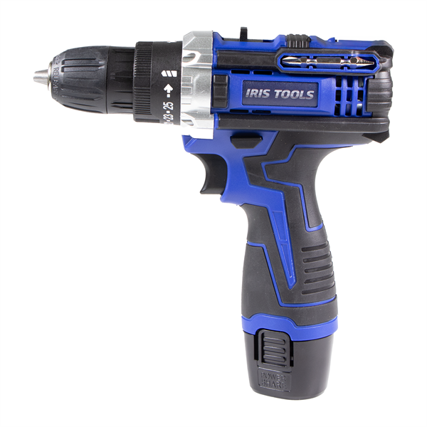 IRIS TOOLS ITDM-100 Akkus fúró és csavarbehajtó szett (táska + fúró + 2 akku + töltő+bit szett), 21 V