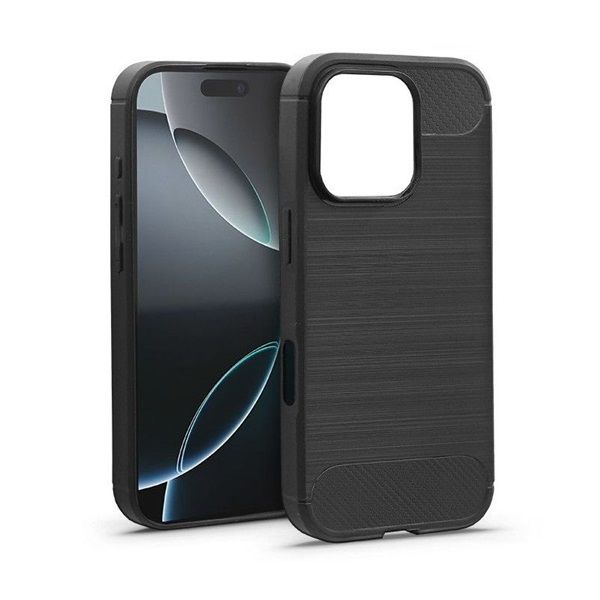 Haffner HF304316 Apple iPhone 16 Pro Max Carbon fekete szilikon tok