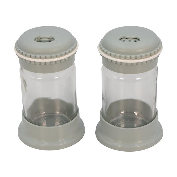IRIS Macaron Salt&amp;Pepper üveg fűszerszóró szett 2*105ml, rószaszín, fehér, szürke vagy kék színű HN-1139