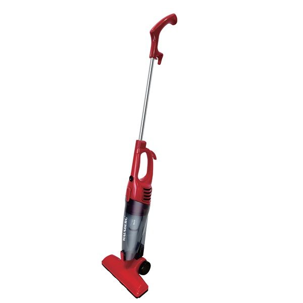 Hausberg HB-2025RS 600W piros, porzsák nélküli, vezetékes, 2 az 1-ben álló porszívó