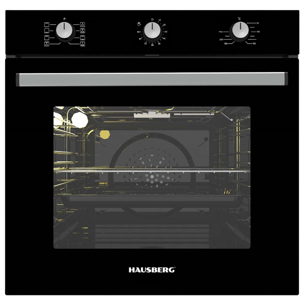 Hausberg HB-8053NG fekete, beépíthető, sütőtér:71L, grill, légkeveréses sütő