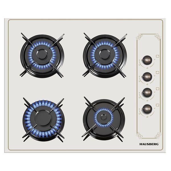 Hausberg HB-570RST bézs, rusztikus, beépíthető,gáz,  főzőzóna: 3 +1 égőfej, beépíthető méret:70cm, főzőlap
