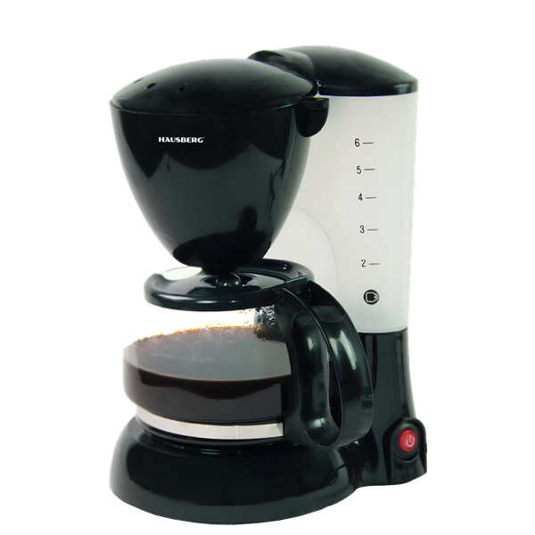 Hausberg HB-3650NG 800W fekete filteres kávéfőző, 600ml kiöntő kancsóval