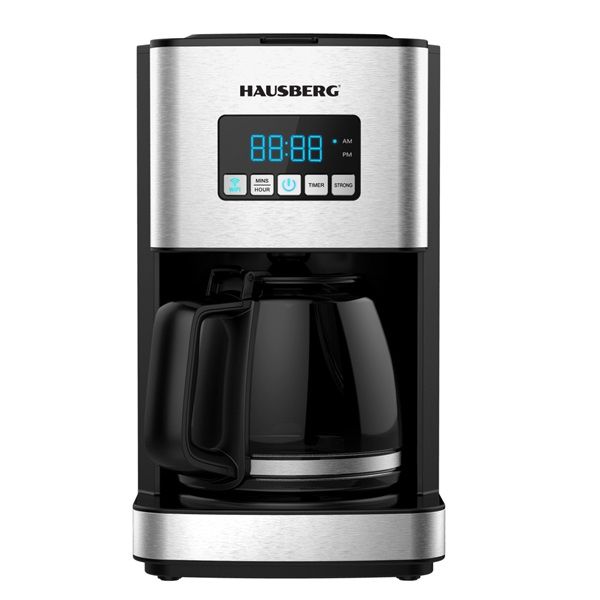 Hausberg HB-3755 1200W WiFi app vezérléssel, időzítővel, 1,8L üveg kancsóval elektromos kávéfőző