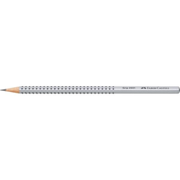 Faber-Castell Grip 2001 háromszögletű ezüst H grafitceruza
