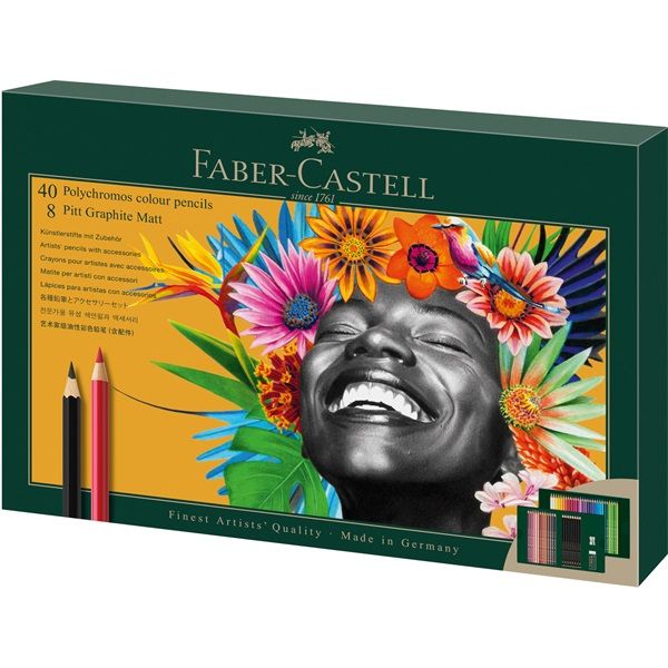 Faber-Castell Polychromos &amp; Pitt Graphite Matt 50 db-os művészceruza készlet