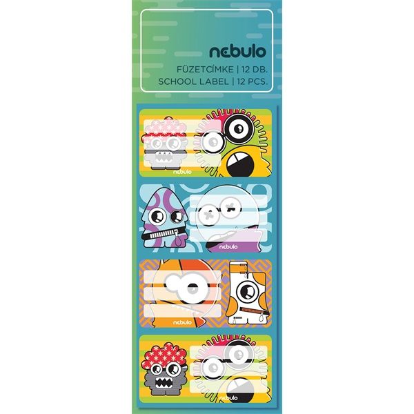 Nebulo Vicces szörnyek 12 db füzetcímke