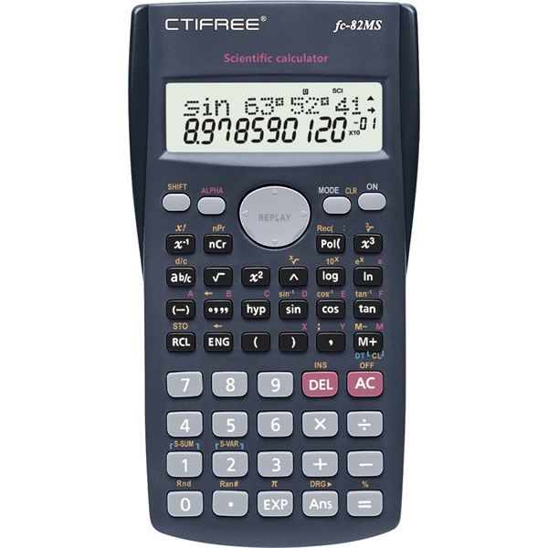 CTIFREE FC-82 MS tudományos számológép, 80x155mm, 2 év garancia