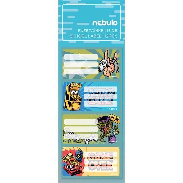 Nebulo Gamer 12 db füzetcímke