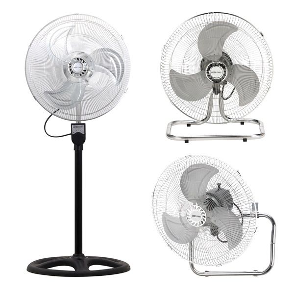 TOO FANS-45-300-B-3IN1 ezüst-fekete, 45 cm, sebességfokozat száma:3, 55 W, padló ventilátor