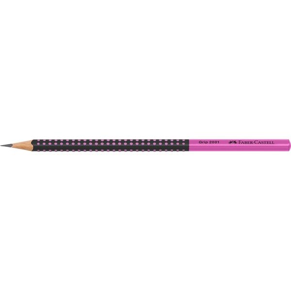 Faber-Castell Grip 2001 háromszögletű kéttónusú fekete/rózsaszín HB grafitceruza