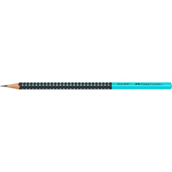 Faber-Castell Grip 2001 háromszögletű kéttónusú fekete/türkiz HB grafitceruza