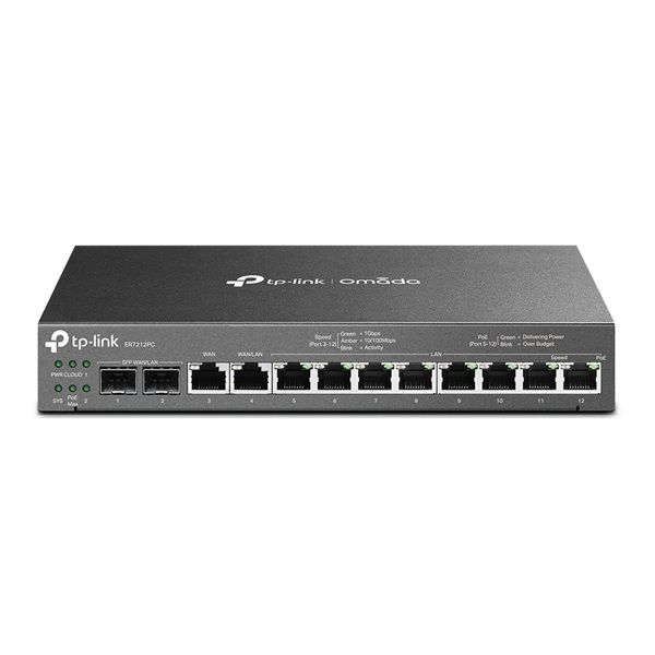TP-Link ER7212PC Omada 8xGbE LAN, 1xGbE LAN/WAN, 1xGbE WAN, 2xSFP WAN/LAN port 3-in-1 VPN Router